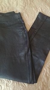 Distressed leather like leggings